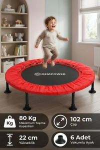 DEMPOWER 80 kg Taşıma Kapasiteli 102 cm Yaylı Trambolin